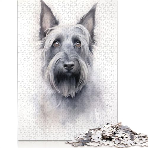 Scottish Terrier-Malpuzzle für Erwachsene, Entspannungs-Herausforderungsspielzeug, Erwachsenenpuzzles für Frauen, für Kinder ab 12 Jahren, 520 Teile (52 x 38 cm) von NBVDRF