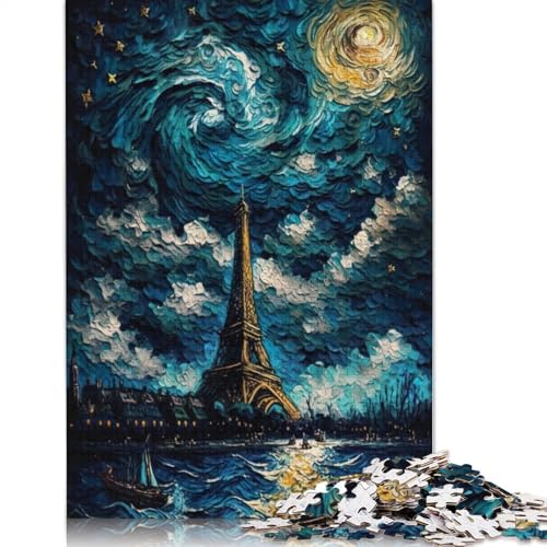 See am Eiffelturm, Puzzle für Erwachsene, Premium-Puzzle aus 100% recyceltem Brett, Problemlösungspuzzles für Erwachsene und Kinder, 520 Teile (52 x 38 cm) von NBVDRF