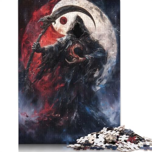 Sensenmann im Weltraum, Premium-Puzzle für Erwachsene, 100% recyceltes Brett, schwierige Puzzles für Kinder ab 12 Jahren, 1000 Teile (75 x 50 cm) von NBVDRF