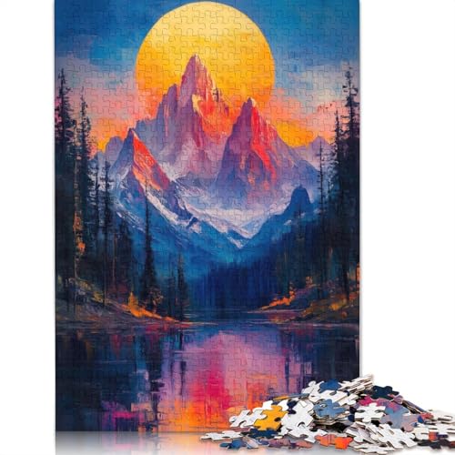 Sonnenuntergang-Berg-Natur-Puzzle, 1000 Teile, Entspannungs-Herausforderungsspielzeug, schwierige Puzzles für Frauen und Männer, 1000 Teile (75 x 50 cm) von NBVDRF