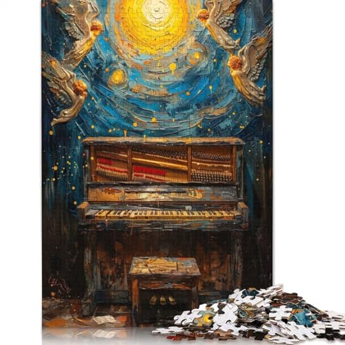 Spirituelle Klaviermalerei-Puzzles für Erwachsene, 1000 herausfordernde und knifflige ungewöhnliche Puzzles für Kinder ab 12 Jahren, 1000 Teile (75 x 50 cm) von NBVDRF
