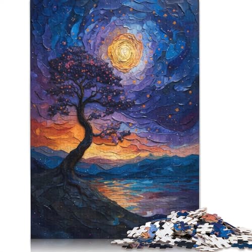 Spirituelle Sternennacht, 1000-teiliges Puzzle, interessanter Stressabbau, Beste Puzzles für Kinder ab 12 Jahren, 1000 Teile (75 x 50 cm) von NBVDRF