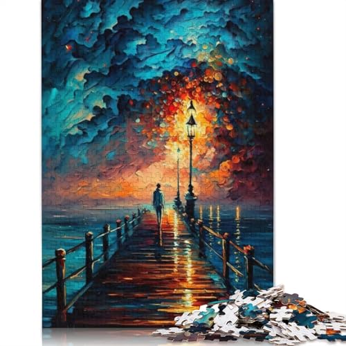 Steg auf dem Wasser, Malpuzzle für Erwachsene, Lernspiel, Puzzle, Geschenke für Kinder ab 12 Jahren, 1000 Teile (75 x 50 cm) von NBVDRF