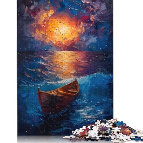 Sternennacht-Boot, 520-teiliges Puzzle für Erwachsene, anspruchsvolle und knifflige Puzzles für Erwachsene und Kinder, 520 Teile (52 x 38 cm) von NBVDRF