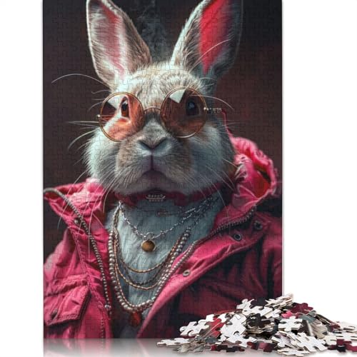 Stilvolles Bunny Chic 1500 Puzzles für Erwachsene. Freundliche Materialien. Coole Puzzles für Erwachsene für Jungen oder Mädchen. 1500 Teile (85 x 57 cm) von NBVDRF