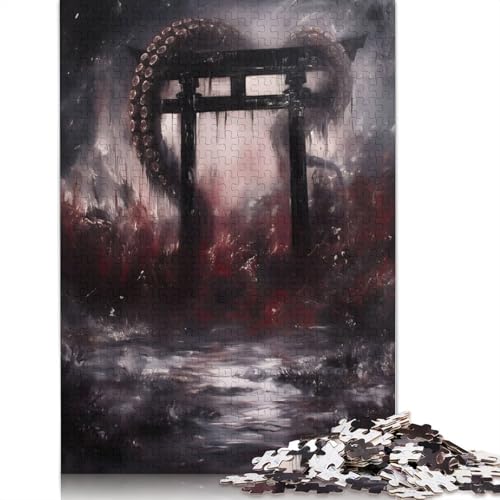 Tentakel-Torii-Tor-Puzzle, 520 Teile, für Erwachsene, kreative Spiele, Puzzlespiele für Erwachsene, für Jungen oder Mädchen, 520 Teile (52 x 38 cm) von NBVDRF