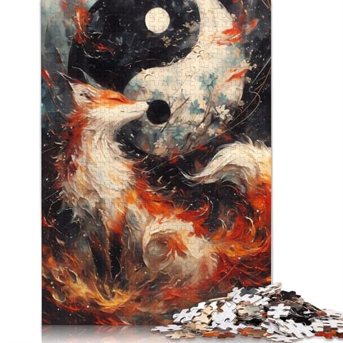 The Fox Yin und Yang Puzzle für Erwachsene, Premium-Puzzle aus 100% recyceltem Brett, Problemlösungspuzzles für Erwachsene und Kinder, 1500 Teile (85 x 57 cm) von NBVDRF