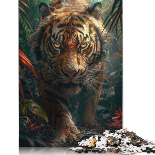 Tiger im tropischen Wald, 1000 Puzzles für Erwachsene, Lernspiel, Puzzlespiele für Erwachsene für Jungen oder Mädchen, 1000 Teile (75 x 50 cm) von NBVDRF