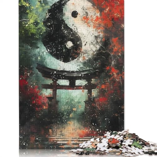 Torii-Tor Yin und Yang Puzzles, farbenfrohe und Coole Puzzles für Kinder ab 12 Jahren, 520 Teile (52 x 38 cm) von NBVDRF