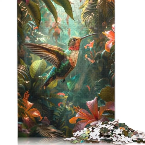 Tropischer Kolibri, 1000-teiliges Puzzle, Denksportaufgaben für Erwachsene, Puzzle für Erwachsene und Kinder, 1000 Teile (75 x 50 cm) von NBVDRF
