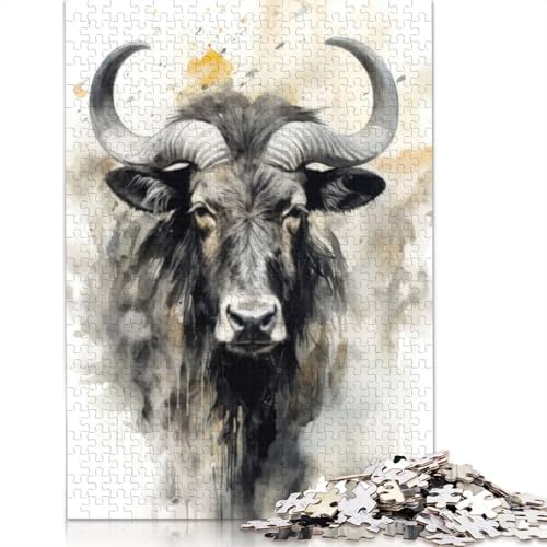 Wildebeest Beauty Art 520 Puzzles für Erwachsene, Lernspiel, Puzzlespiele für Erwachsene für Jungen oder Mädchen, 520 Teile (52 x 38 cm) von NBVDRF