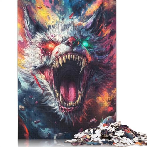 Wildes Tier, 1000-teiliges Puzzle für Erwachsene, Dekompressionsspielzeug, Denksportaufgaben für Frauen und Männer, 1000 Teile (75 x 50 cm) von NBVDRF