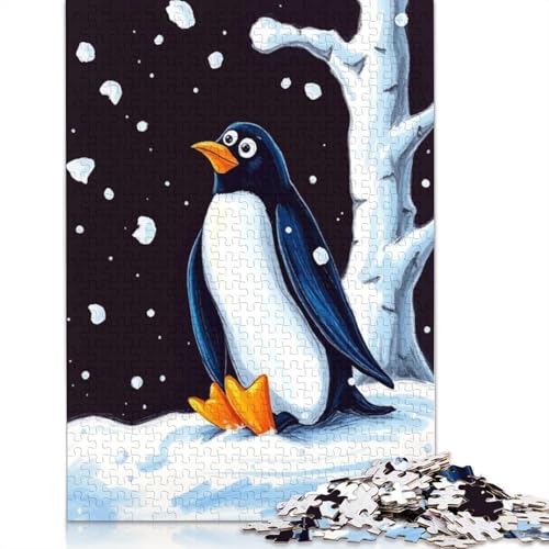 Winter-Pinguin-Meme-Puzzle für Erwachsene, 1000 Teile, anspruchsvolle Familienspiele, Denksportaufgaben für Kinder ab 12 Jahren, 1000 Teile (75 x 50 cm) von NBVDRF