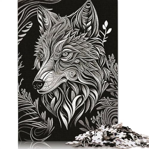 Wolf Art 4 Puzzle mit 1000 Teilen, Denksportaufgaben für Erwachsene, Puzzle für Erwachsene und Kinder, 1000 Teile (75 x 50 cm) von NBVDRF