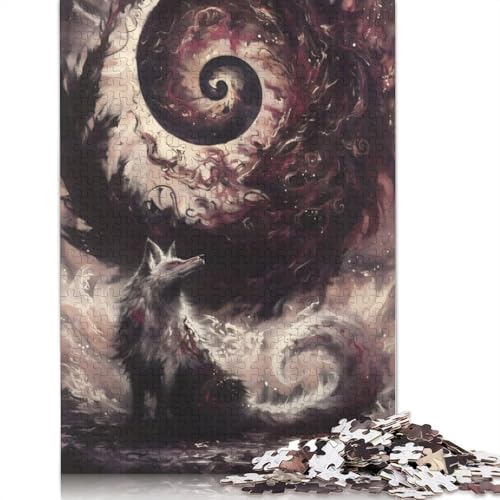 Wolf- und Spiralgalaxie-Puzzle, rechteckig, Papp-Puzzle, Geschenk für Kinder ab 12 Jahren, 520 Teile (52 x 38 cm) von NBVDRF