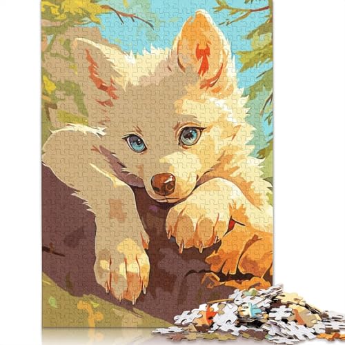 Wolfshund, süßes Wald-Puzzle für Erwachsene, kreative Spiele, Puzzle, Geschenk für Jungen oder Mädchen, 1000 Teile (75 x 50 cm) von NBVDRF