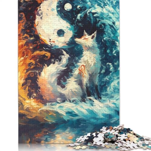 Yin-Yang-Fuchs-Puzzle für Erwachsene, Lernspiel, Puzzle-Geschenke für Kinder ab 12 Jahren, 520 Teile (52 x 38 cm) von NBVDRF