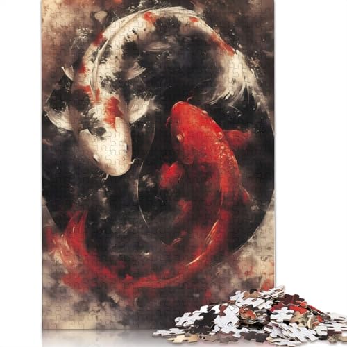 Yin- und Yang-Ölgemälde, 1000-teiliges Puzzle, Denksportaufgabe, Problemlösungspuzzle für Erwachsene und Kinder, 1000 Teile (75 x 50 cm) von NBVDRF