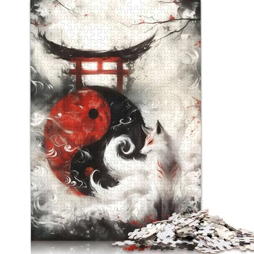 Yin und Yang Torii Kitsune 520-teiliges Puzzle, buntes Puzzle, Geschenke für Männer, für Kinder ab 12 Jahren, 520 Teile (52 x 38 cm) von NBVDRF