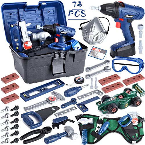 NCKIHRKK 73Stk Kinder Werkzeug mit Werkzeugkasten,Werkzeugkoffer,Kinder Werkzeug Spielzeug Set,Elektrische Spielzeug Bohrmaschine,Rollenspiel Spielzeug Lernspielzeug für Jungen und Mädchen ab 3 Jahren NCKIHRKK 73Stk Kinder Werkzeug mit Werkzeugkasten,Werkzeugkoffer,Kinder Werkzeug Spielzeug Set,Elektrische Spielzeug Bohrmaschine,Rollenspiel Spielzeug Lernspielzeug für Jungen und Mädchen ab 3 Jahren von NCKIHRKK