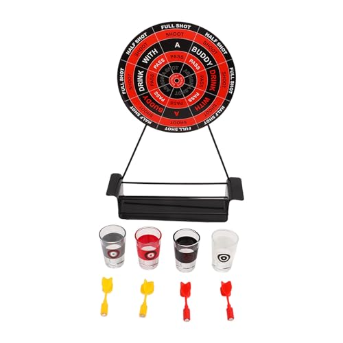 NCONCO Mini Fun Dart Board Drinking Dart Shot Party Game Set Includes Shot Glass Cups, Magnetic Arrows and Metal Board, Birthdays, Fun with Family or Friends von NCONCO