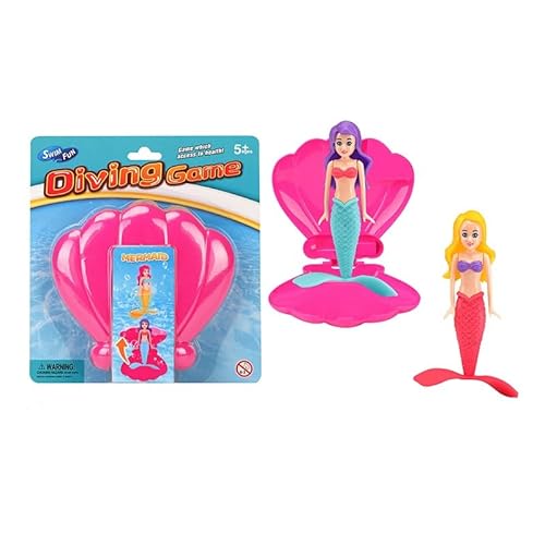 Meerjungfrau Wasserspielzeug, Meerjungfrau-Poolspielzeug-Muschel, Meerjungfrauen Pool Spielzeug, Kindertag geschenk für Mädchen, Schwimmbad Spielzeug für Unterwasserspiel und Tauchtraining (MRY01) von NCTNCX