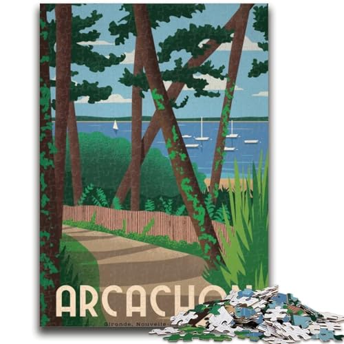 1000-teiliges Puzzle Arcachon, pädagogisches Familienspiel, als Geschenk für die ganze Familie ab 14 Jahren (Größe 38x26cm) von NCVAZHASO