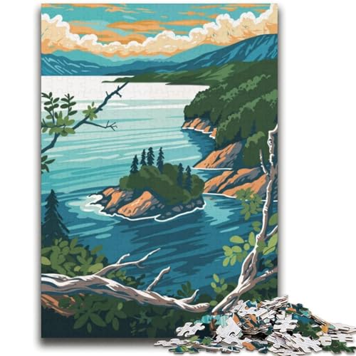 1000-teiliges Puzzle Baikalsee-Landschaft hilft dem Gehirn beim Trainieren Süchtig machendes Spielzeug zur Förderung der Geduld Geeignet für Paare (Größe 38x52cm) von NCVAZHASO