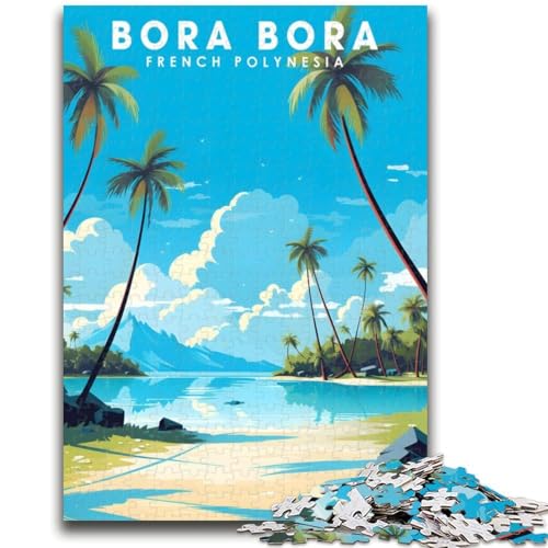 1000-teiliges Puzzle Bora Bora Travel hilft dem Gehirn, süchtig machendes Spielzeug zur Förderung der Geduld, geeignet für Paare (Größe 50x70cm) von NCVAZHASO