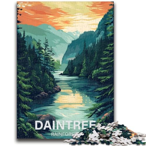 1000-teiliges Puzzle Daintree-Regenwaldlandschaft, pädagogisches Familienspiel, als Geschenk für die ganze Familie ab 14 Jahren (Größe 38x26cm) von NCVAZHASO