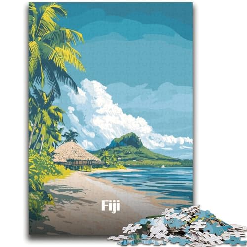 1000-teiliges Puzzle Fiji Island Paradise, pädagogisches Familienspiel, als Geschenk für die ganze Familie ab 14 Jahren (Größe 38x52cm) von NCVAZHASO