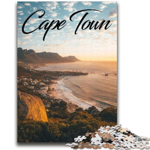 1000-teiliges Puzzle Kapstadt, pädagogisches Familienspiel, als Geschenk für die ganze Familie ab 14 Jahren (Größe 38x52cm) von NCVAZHASO