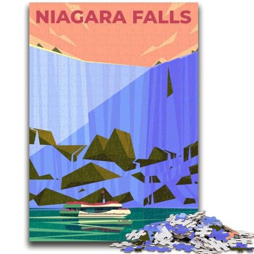 1000-teiliges Puzzle Niagara Falls, pädagogisches Familienspiel, als Geschenk für die ganze Familie ab 14 Jahren (Größe 50x70cm) von NCVAZHASO