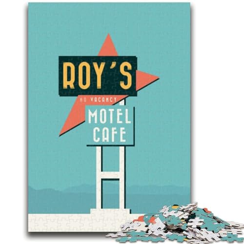 1000-teiliges Puzzle Roys Motel, pädagogisches Familienspiel, als Geschenk für die ganze Familie ab 14 Jahren (Größe 38x26cm) von NCVAZHASO