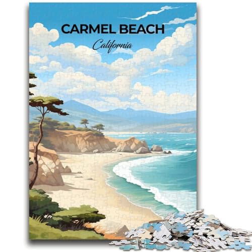 1000-teiliges Puzzle für Erwachsene, Carmel Beach, Kalifornien, pädagogisches Familienspiel, Wanddekoration, einzigartige Geburtstags (Größe 50x70cm) von NCVAZHASO