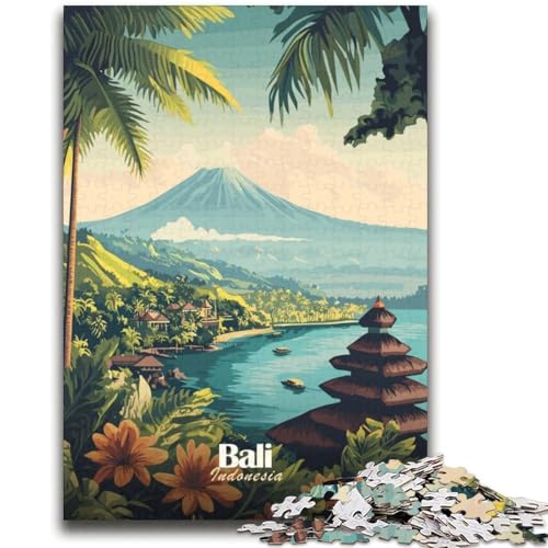 1000-teiliges Puzzle für Erwachsene, Geschenk, Bali, Indonesien, Reiseposter, Familienunterhaltungsspielzeug, Lernspiel zum Geburtstag, Weihnachten, für Kinder ab 14 Jahren (Größe 38x52cm) von NCVAZHASO