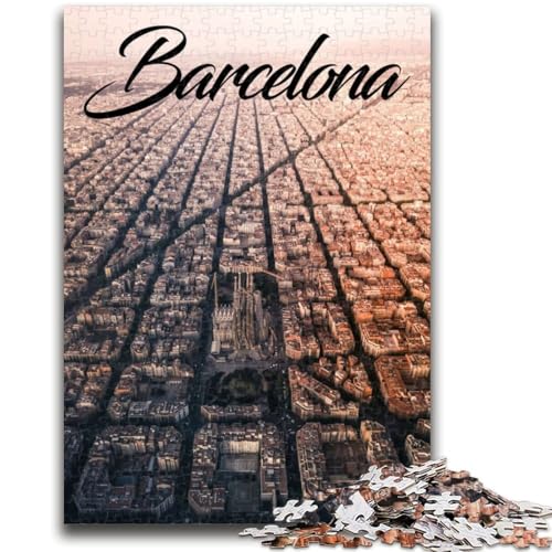 1000-teiliges Puzzle für Erwachsene, Geschenke, Barcelona, Stressabbau, Staycation, Zeitvertreib, Wunschliste mit Weihnachtsmann (Größe 50x70cm) von NCVAZHASO