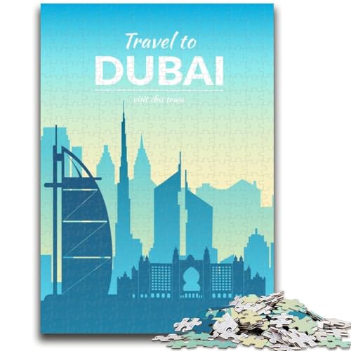 1000-teiliges Puzzle für Erwachsene, Geschenke, Dubai, VAE, Familienunterhaltungsspielzeug, Lernspiel zum Geburtstag, Weihnachten, für Kinder ab 14 Jahren (Größe 50x70cm) von NCVAZHASO