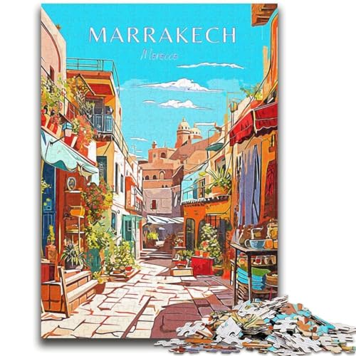 1000-teiliges Puzzle für Erwachsene, Geschenke, Marrakesch, Reise, Familienunterhaltung, Spielzeug, Lernspiel zum Geburtstag, Weihnachten, für Kinder ab 14 Jahren (Größe 50x70cm) von NCVAZHASO