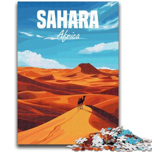 1000-teiliges Puzzle für Erwachsene, Geschenke, Sahara, Afrika-Wüste, Familienunterhaltungsspielzeug, Lernspiel zum Geburtstag, Weihnachten, für Kinder ab 14 Jahren (Größe 50x70cm) von NCVAZHASO