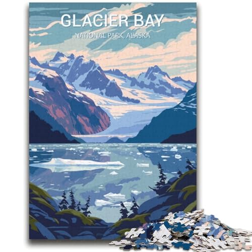 1000-teiliges Puzzle für Erwachsene, Geschenke zum Glacier-Bay-Nationalpark, Familienunterhaltungsspielzeug, Lernspiel zum Geburtstag, Weihnachten, für Kinder ab 14 Jahren (Größe 38x52cm) von NCVAZHASO