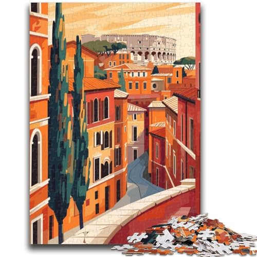 1000-teiliges Puzzle für Erwachsene, Rom, Italien, minimalistisches pädagogisches Familienspiel, Wanddekoration, einzigartige Geburtstags (Größe 50x70cm) von NCVAZHASO