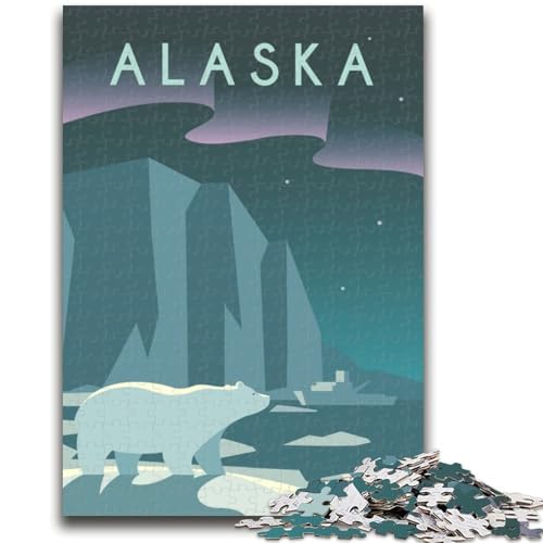 1000-teiliges Puzzle für Erwachsene und Jugendliche, Alaska-Spielzeug, Lernspiele, Stressabbau, geeignet als Schreibtischdekoration (Größe 50x70cm) von NCVAZHASO