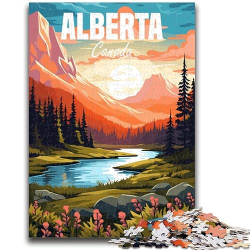1000-teiliges Puzzle für Erwachsene und Jugendliche, Alberta, Kanada, Reise-Stressabbau, schwierige Herausforderung, stärkt die Liebe zwischen Paaren (Größe 50x70cm) von NCVAZHASO