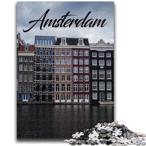 1000-teiliges Puzzle für Erwachsene und Jugendliche, Amsterdam-Spielzeug, Lernspiele, Stressabbau, geeignet als Schreibtischdekoration (Größe 38x26cm) von NCVAZHASO