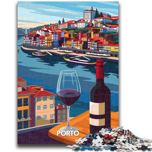 1000-teiliges Puzzle für Erwachsene und Jugendliche, Ansichten von Porto-Weinen, Lernspielzeug, Spaß für zu Hause, Geburtstagsgeschenk, Reisegeschenke (Größe 38x26cm) von NCVAZHASO