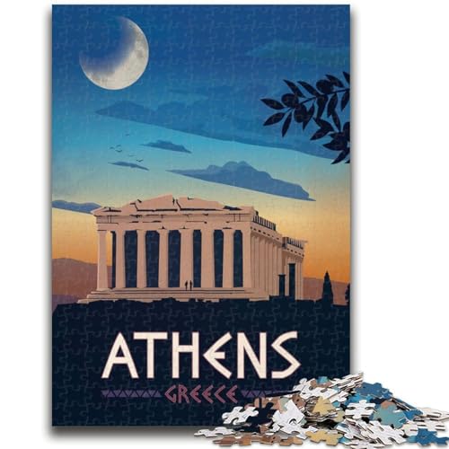 1000-teiliges Puzzle für Erwachsene und Jugendliche, Athen, geeignet für Kinder ab 14 Jahren, Familienspiele, tolle Geschenke für die ganze Familie (Größe 50x70cm) von NCVAZHASO