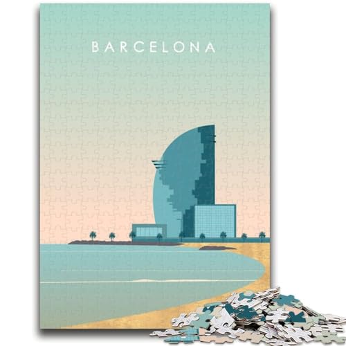 1000-teiliges Puzzle für Erwachsene und Jugendliche, Barcelona-Spielzeug, Lernspiele, Stressabbau, geeignet als Schreibtischdekoration (Größe 50x70cm) von NCVAZHASO
