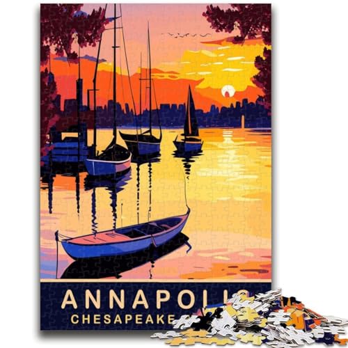 1000-teiliges Puzzle für Erwachsene und Jugendliche, Boote in der Chesapeake Bay, Spielzeug, Lernspiele, Stressabbau, geeignet als Schreibtischdekoration (Größe 50x70cm) von NCVAZHASO