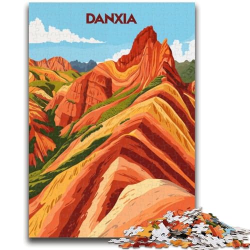 1000-teiliges Puzzle für Erwachsene und Jugendliche, Danxia Wonders, für 14+, schwer zu vervollständigen, Aber lustiges und humorvolles Geburtstagsgeschenk (Größe 50x70cm) von NCVAZHASO